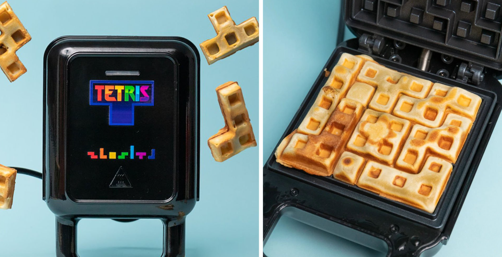 Photo of a Tetris waffle maker. Yes, it exists.